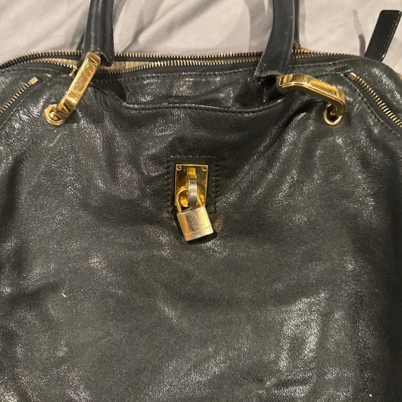 Marc Jacobs Paradise Rio Satchel Lambskin Leather Studded - Picture 3 of 6